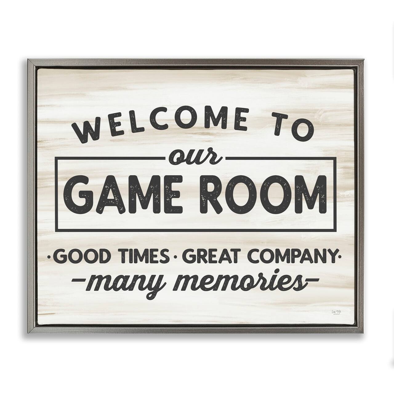 Stupell Industries Welcome To Game Room Floater Framed Art